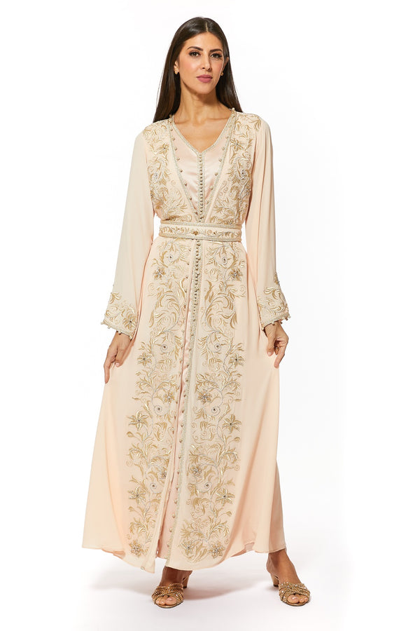 Peach Moroccan Kaftan – ELM M 419 – Product view 1