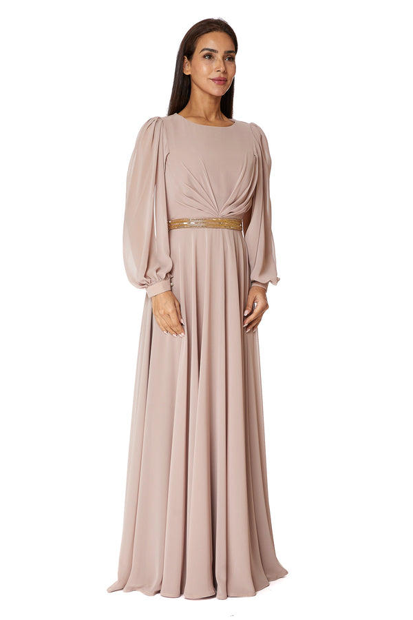 Beige Women's Dress – ELM D 353 – Product view 1