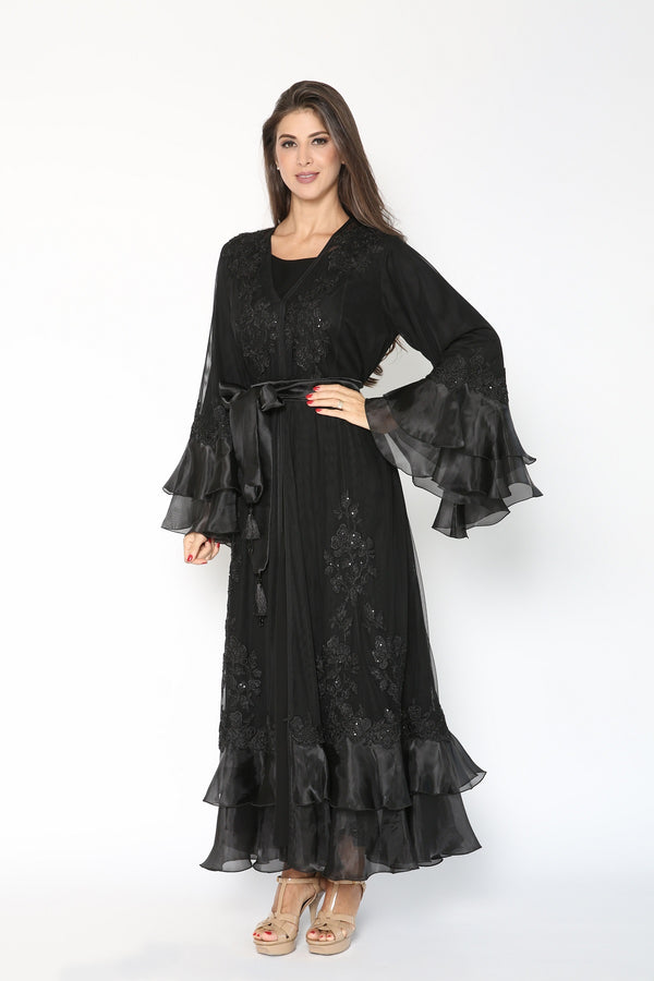 Gray Abaya – ELM A 774 – Product view 1