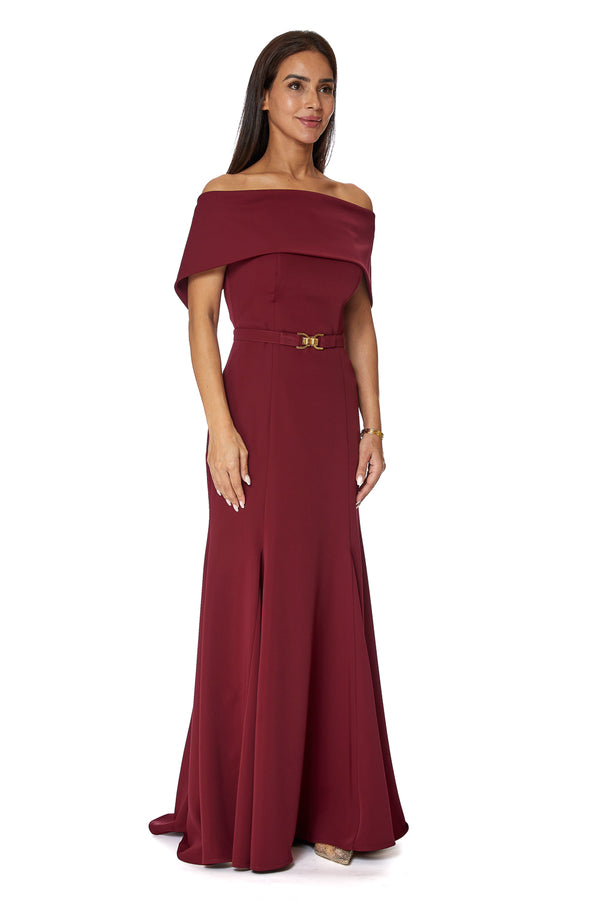 Maroon Women's Dress – ELM D 351 – Product view 1