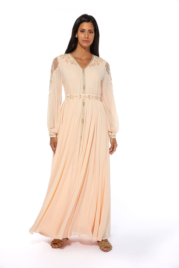 Peach Moroccan Kaftan – ELM M 558 – Product view 1