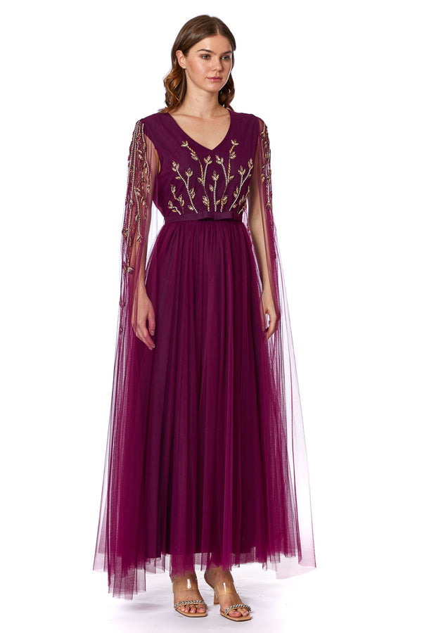 Burgandy Women's Dress – ELM D 340 – Product view 1
