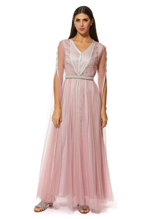 Light Pastel Purple Moroccan Kaftan – ELM M 503 – Product view 1