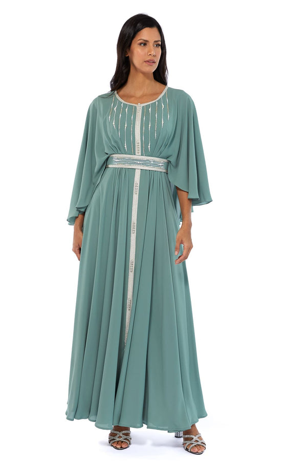 Green Moroccan Kaftan – ELM M 563 – Product view 1