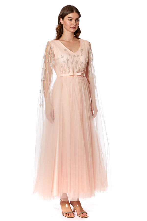 Light Pastel Peach Women's Dress – ELM D 340 – Product view 1