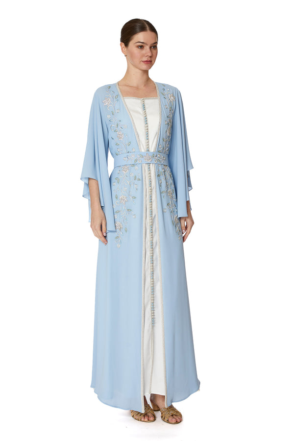 Beige Moroccan Kaftan – ELM M 602 – Product view 1