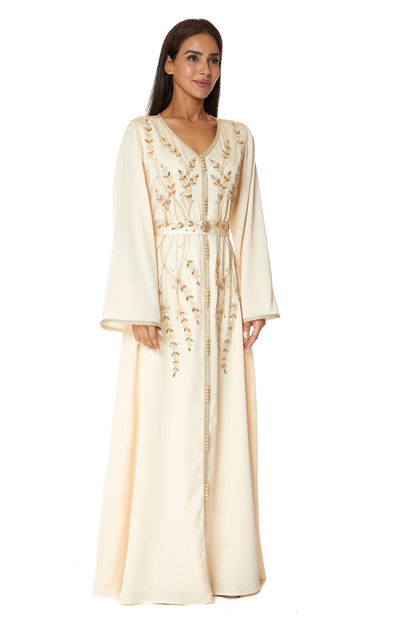 Cream Moroccan Kaftan – ELM M 574 – Product view 1