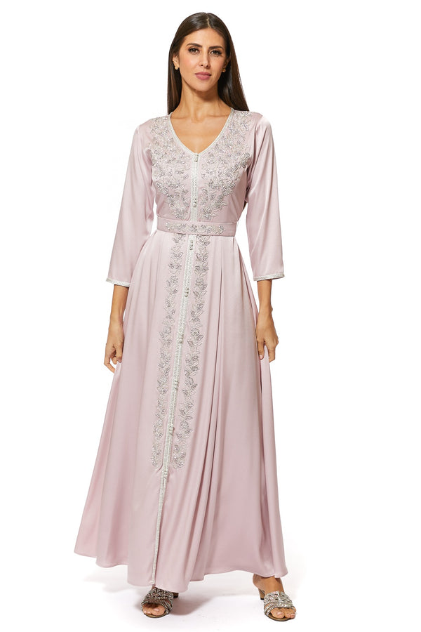 Light Pastel Purple Moroccan Kaftan – ELM M 459 – Product view 1