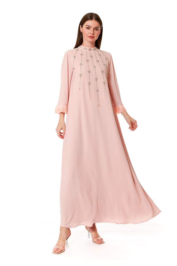 Light Pastel Peach Jalabiya – ELM J 543 – Product view 1