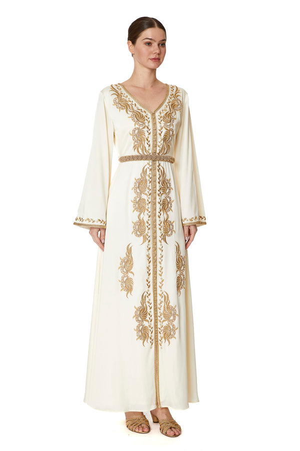 Cream Moroccan Kaftan – ELM M 600 – Product view 1