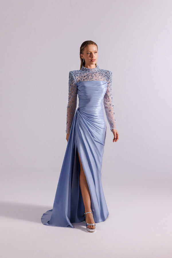 Light Pastel Blue Women's Dress – ELM D 25067 – Product view 1