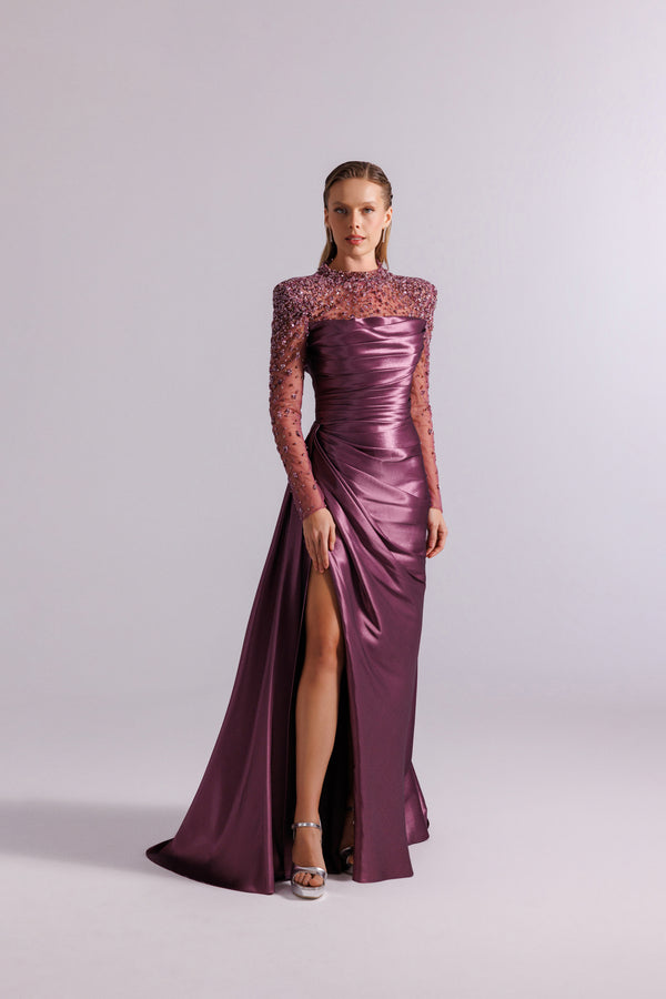 Purple Women's Dress – ELM D 25067 – Product view 1