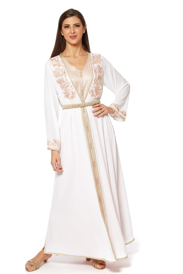 Peach Moroccan Kaftan – ELM M 492 – Product view 1