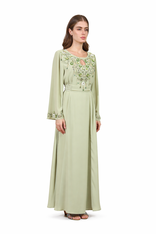 Olive Green Jalabiya – ELM J 585 – Product view 1