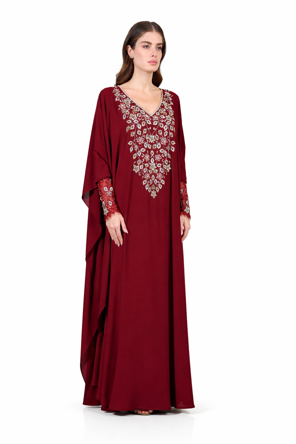 Maroon Jalabiya – ELM J 589 – Product view 1