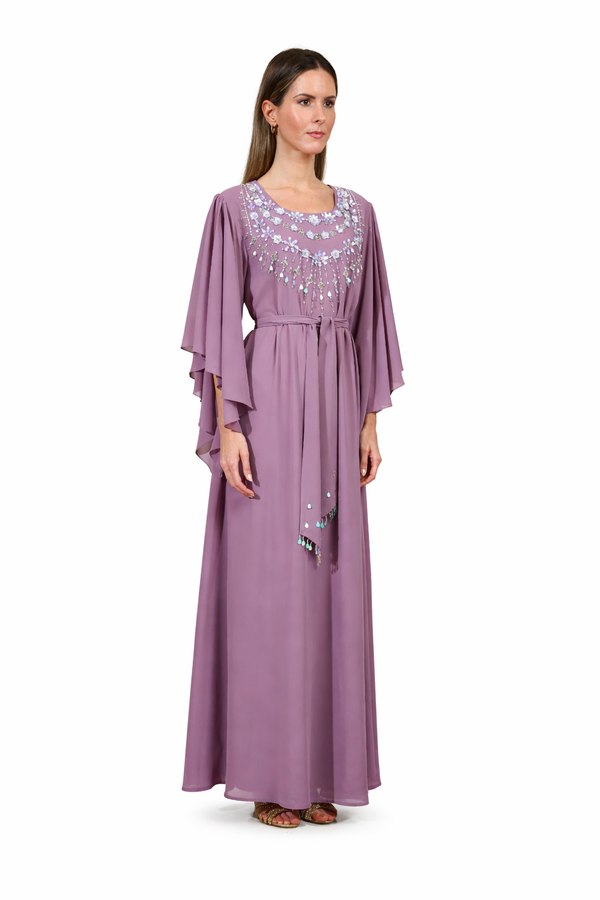 Light Pastel Purple Jalabiya – ELM J 595 – Product view 1