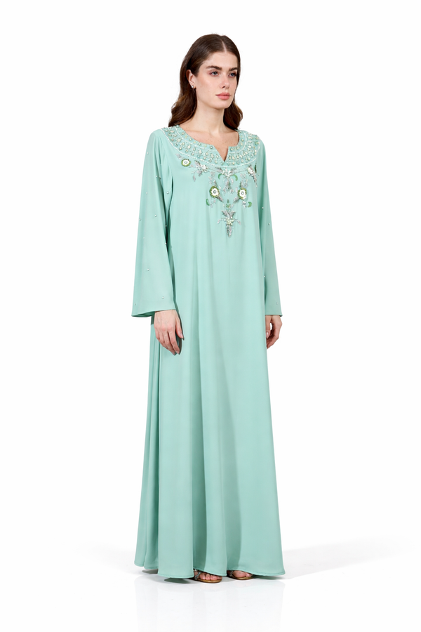 Pastel Green Jalabiya – ELM J 596 – Product view 1