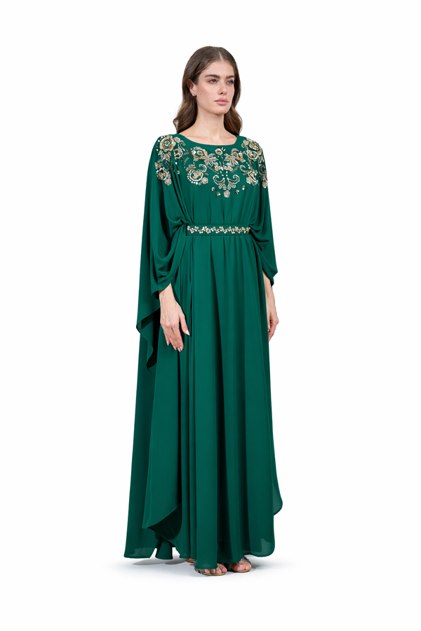 Emerald Green Jalabiya – ELM J 587 – Product view 1
