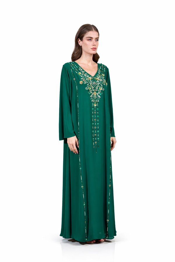 Emerald Green Jalabiya – ELM J 602 – Product view 1