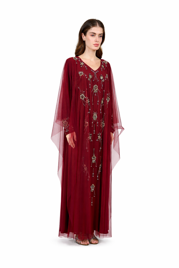 Maroon Jalabiya – ELM J 606 – Product view 1