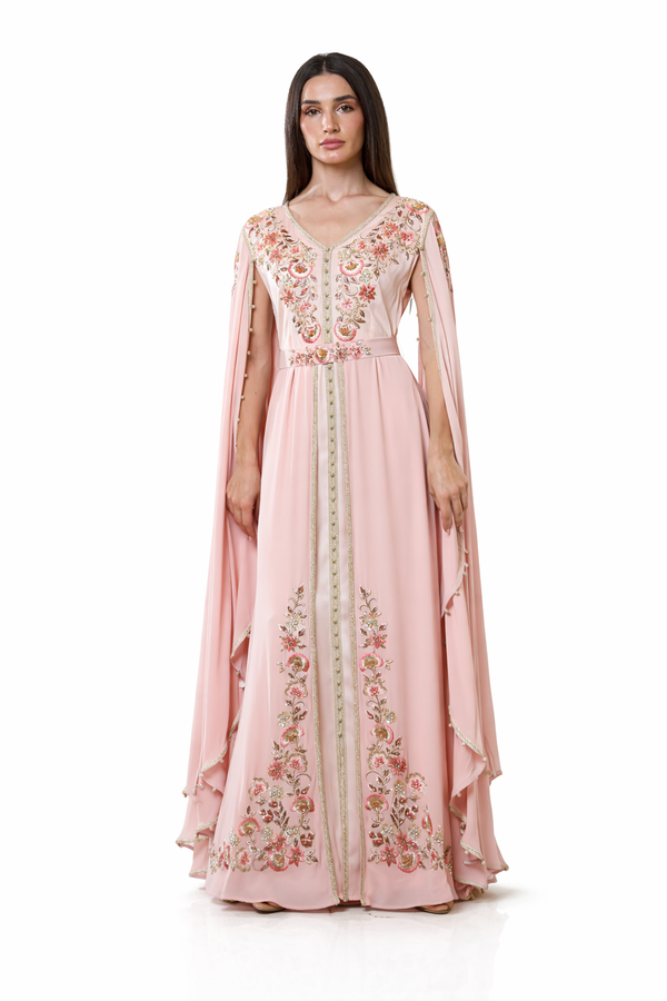 Peach Moroccan Kaftan – ELM M 638 – Product view 1