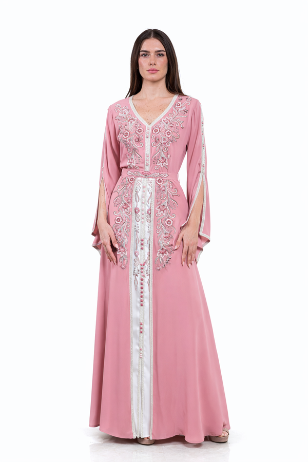 Dark Pink Moroccan Kaftan – ELM M 642 – Product view 1