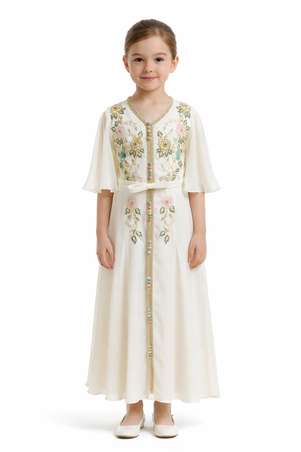 Off White Girls' Dress – ELM-KM 13 – Product view 1