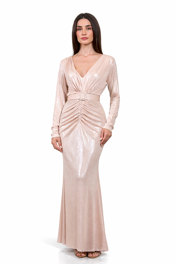 Beige Women's Dress – ELM D 421 – Product view 1