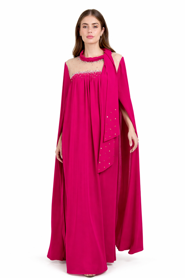 Dark Fushia Jalabiya – ELM J 576 – Product view 1