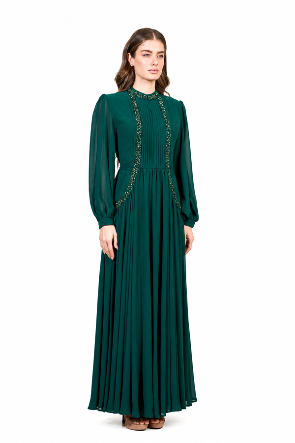 Green Women's Dress – ELM D 409 – Product view 1