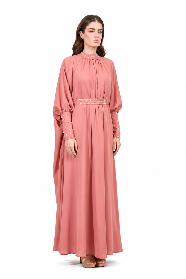 Dark Peach Jalabiya – ELM J 601 – Product view 1
