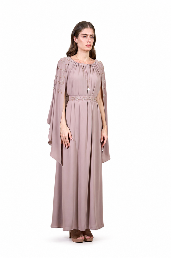Beige Women's Dress – ELM D 408 – Product view 1