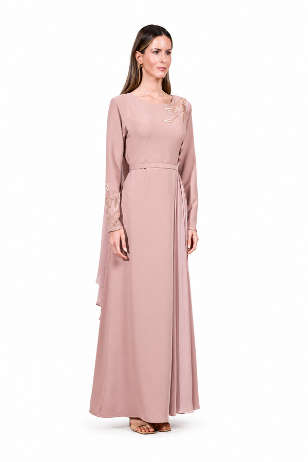 Beige Women's Dress – ELM D 406 – Product view 1