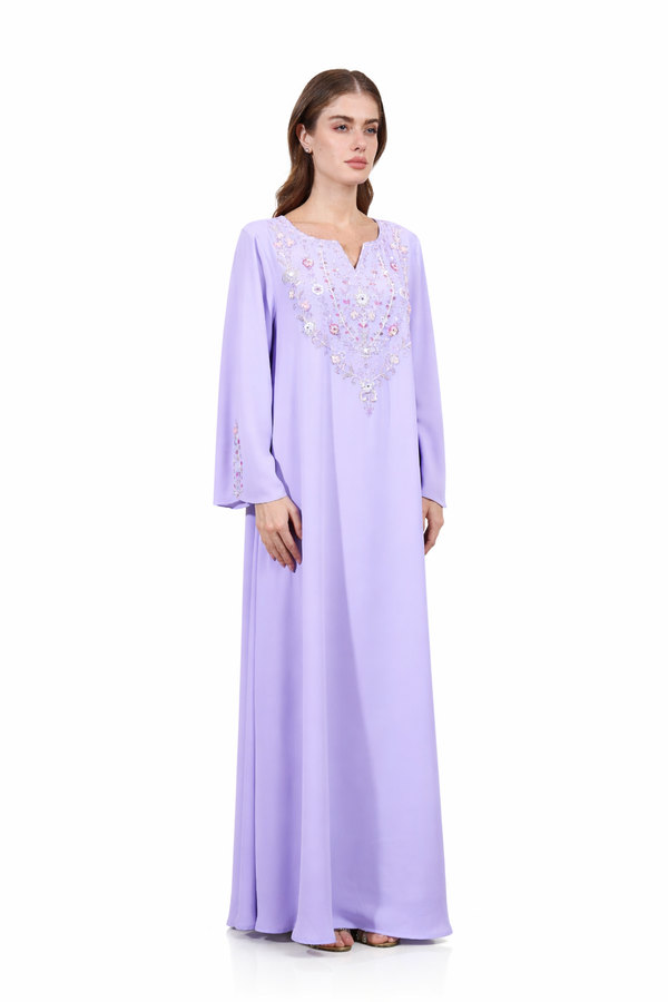 Light Pastel Purple Jalabiya – ELM J 598 – Product view 1