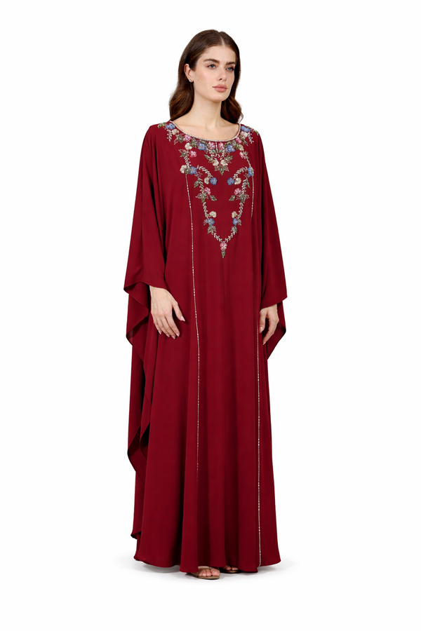 Maroon Jalabiya – ELM J 604 – Product view 1