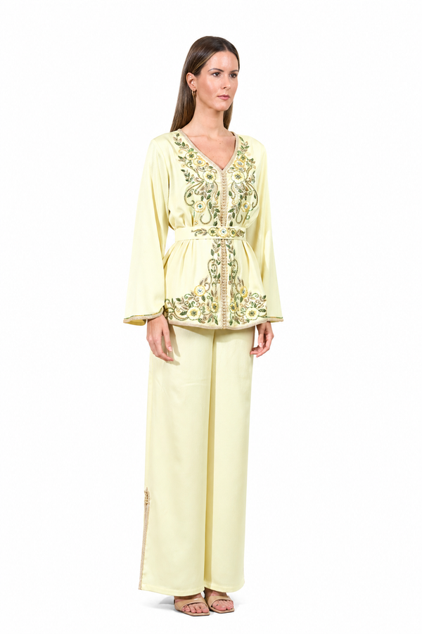 Yellow Moroccan Kaftan – ELM M 658 – Product view 1
