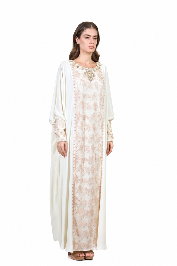 Peach Moroccan Kaftan – ELM M 669 – Product view 1