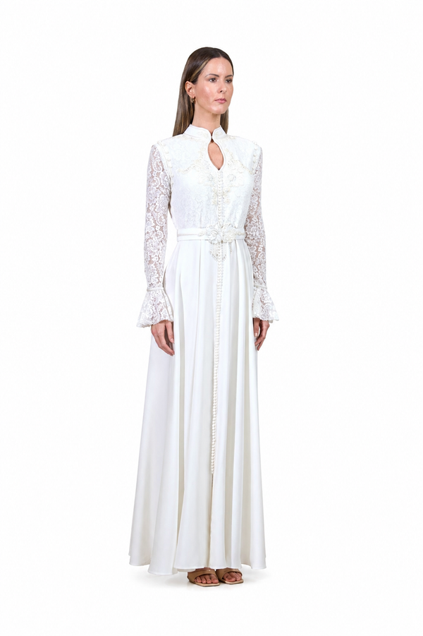 Off White Moroccan Kaftan – ELM M 655 – Product view 1