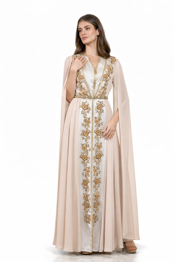 Beige Moroccan Kaftan – ELM M 650 – Product view 1
