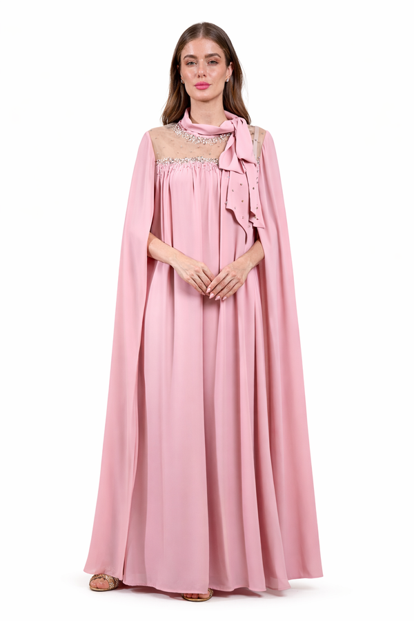 Light Pastel Pink Jalabiya – ELM J 576 – Product view 1