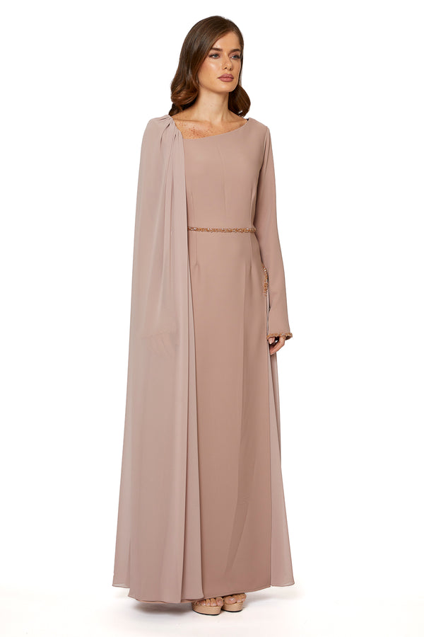 Beige Women's Dress – ELM D 402 – Product view 1