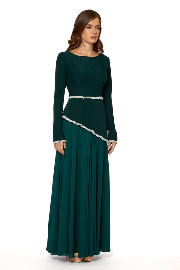 Dark Green Women's Dress – ELM D 379 – Product view 1
