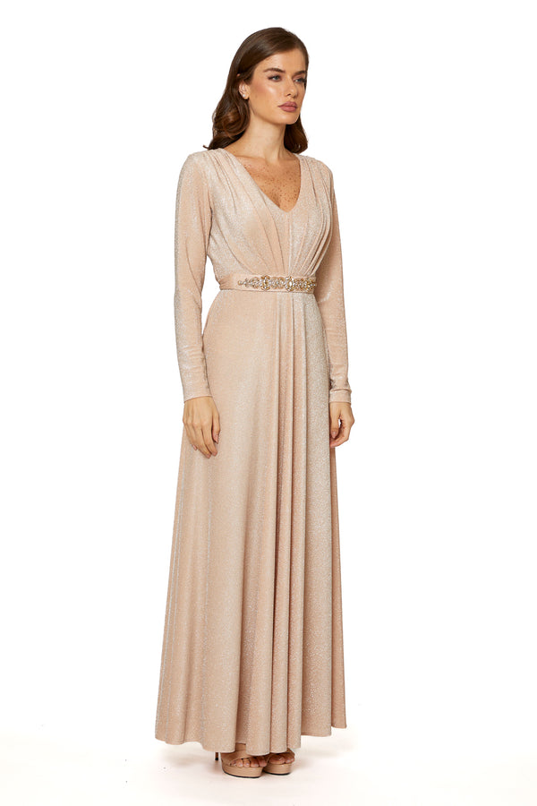 Beige Women's Dress – ELM D 381 – Product view 1