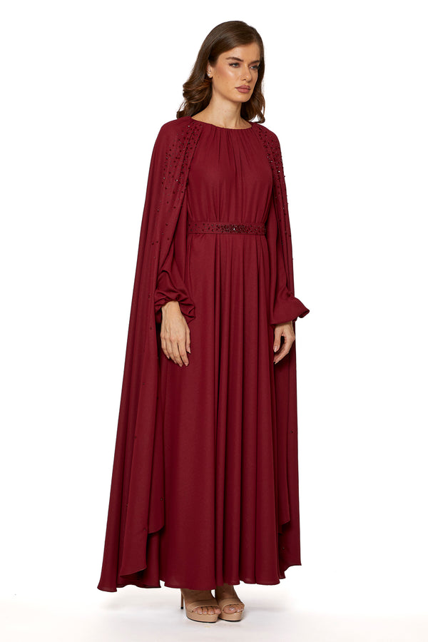 Maroon Women's Dress – ELM D 383 – Product view 1