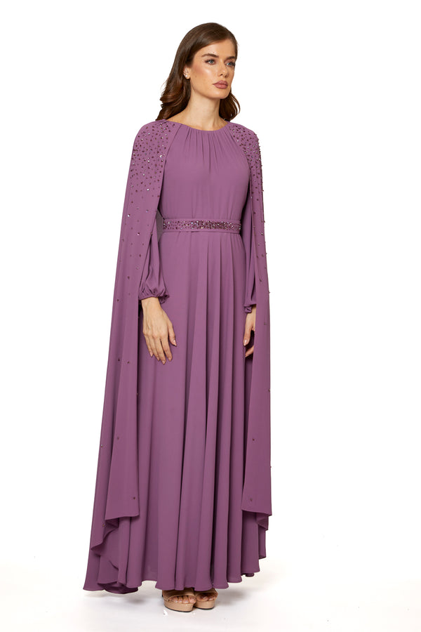 Purple Women's Dress – ELM D 383 – Product view 1