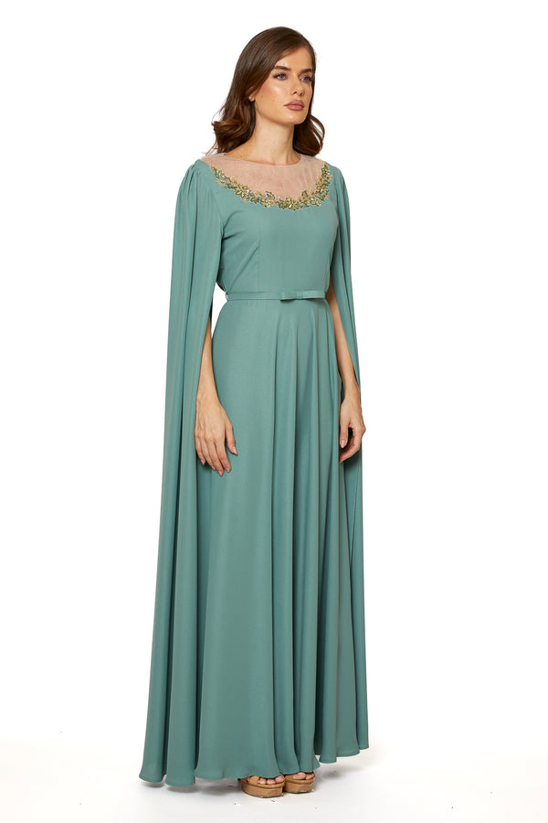 Green Women's Dress – ELM D 386 – Product view 1