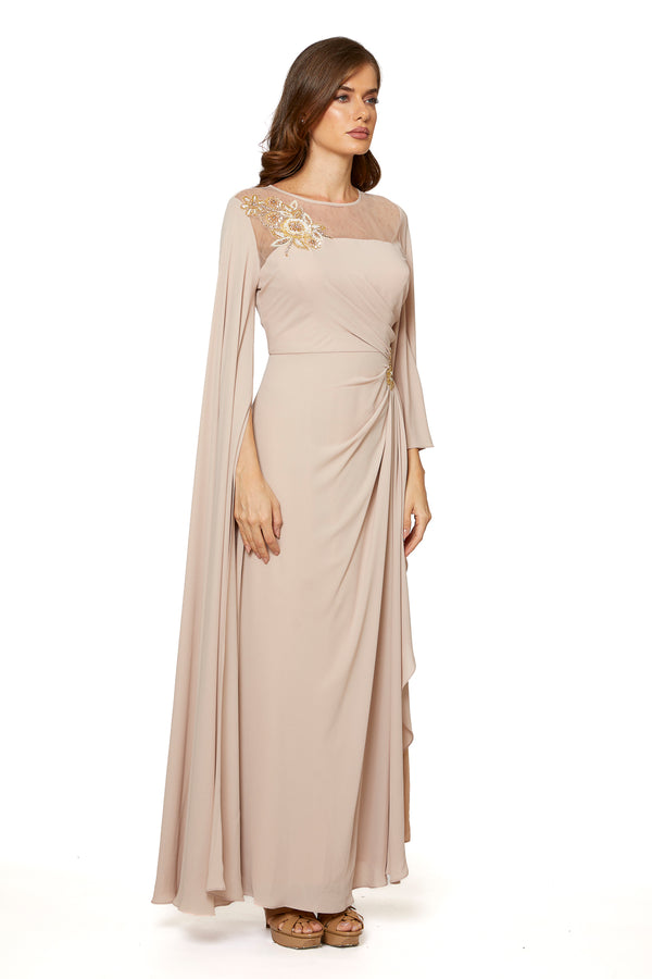 Beige Women's Dress – ELM D 387 – Product view 1