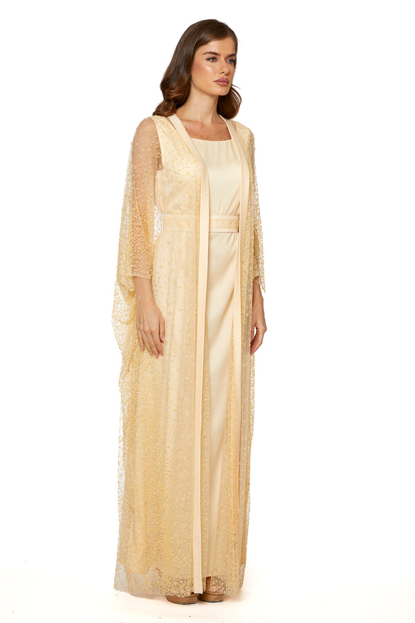 Beige Women's Dress – ELM D 377 – Product view 1