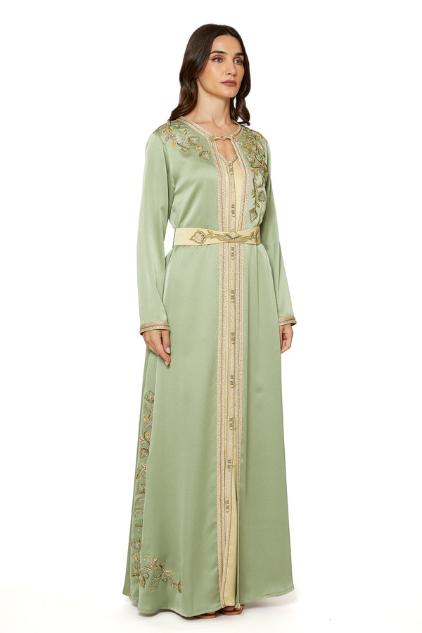 Green Moroccan Kaftan – ELM M 626 – Product view 1