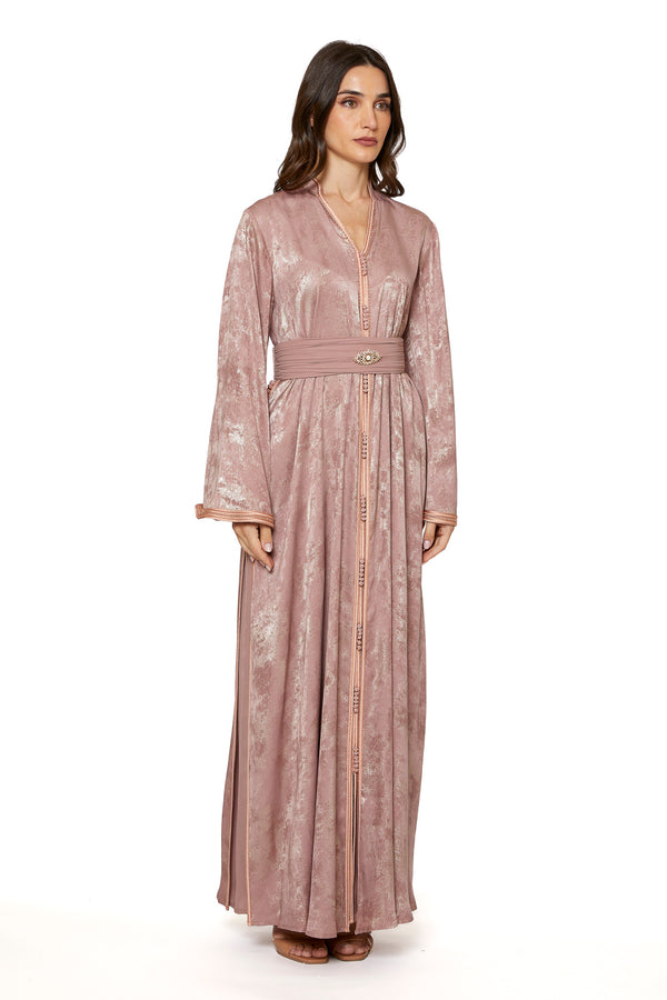 Pink, Gold Moroccan Kaftan – ELM M 633 – Product view 1